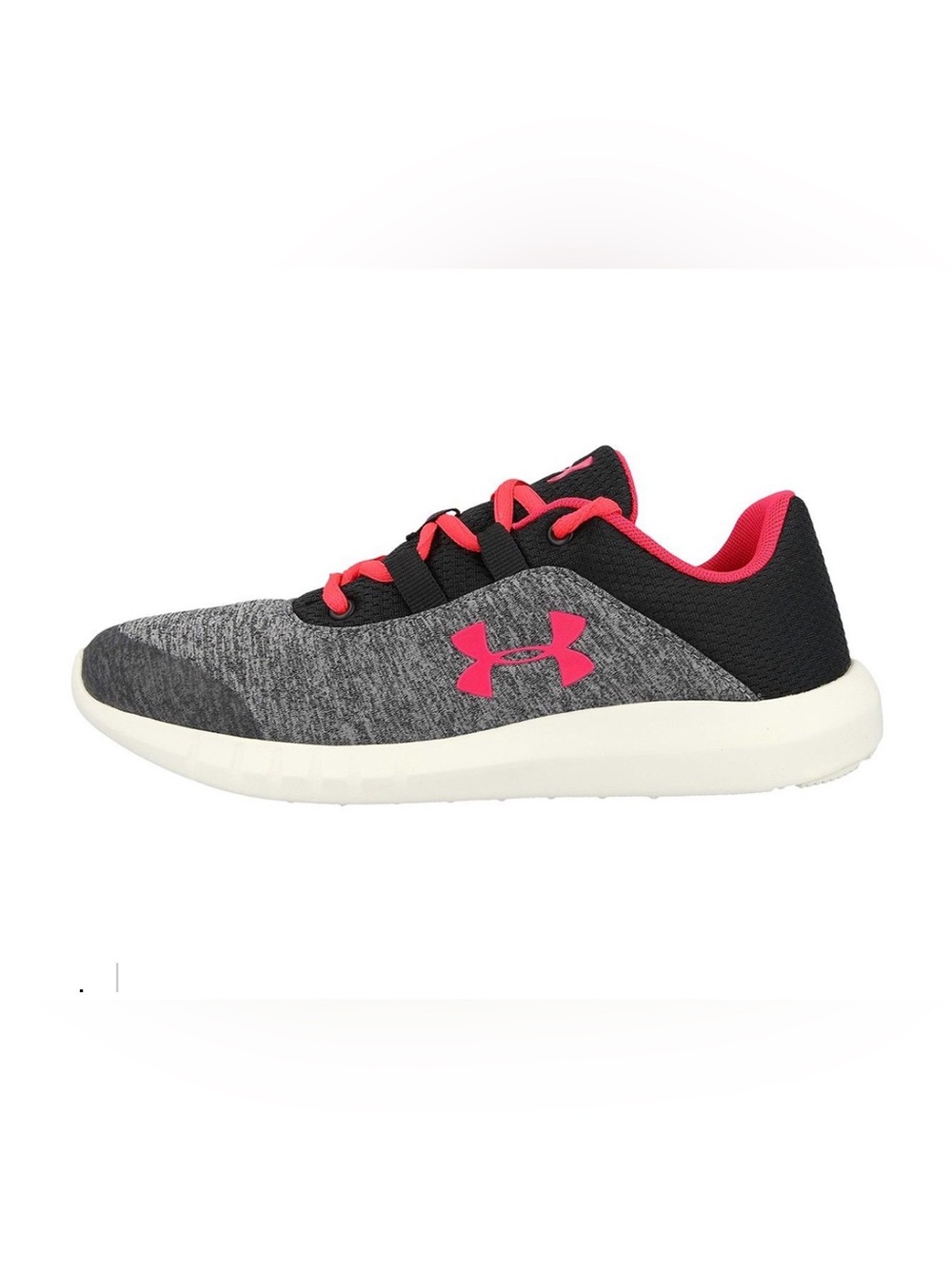 Under Armour Girl’s Mojo Running Shoes - 5.5 youth- gray/hot pink